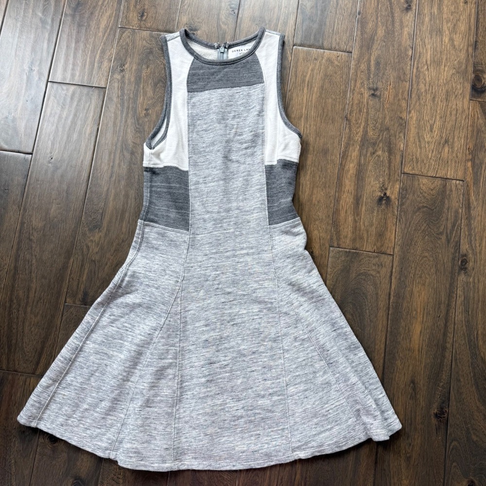 Derek Lam Athleta Dress Womens XS Grey White Excellent Colorblock French Terry - Picture 2 of 10